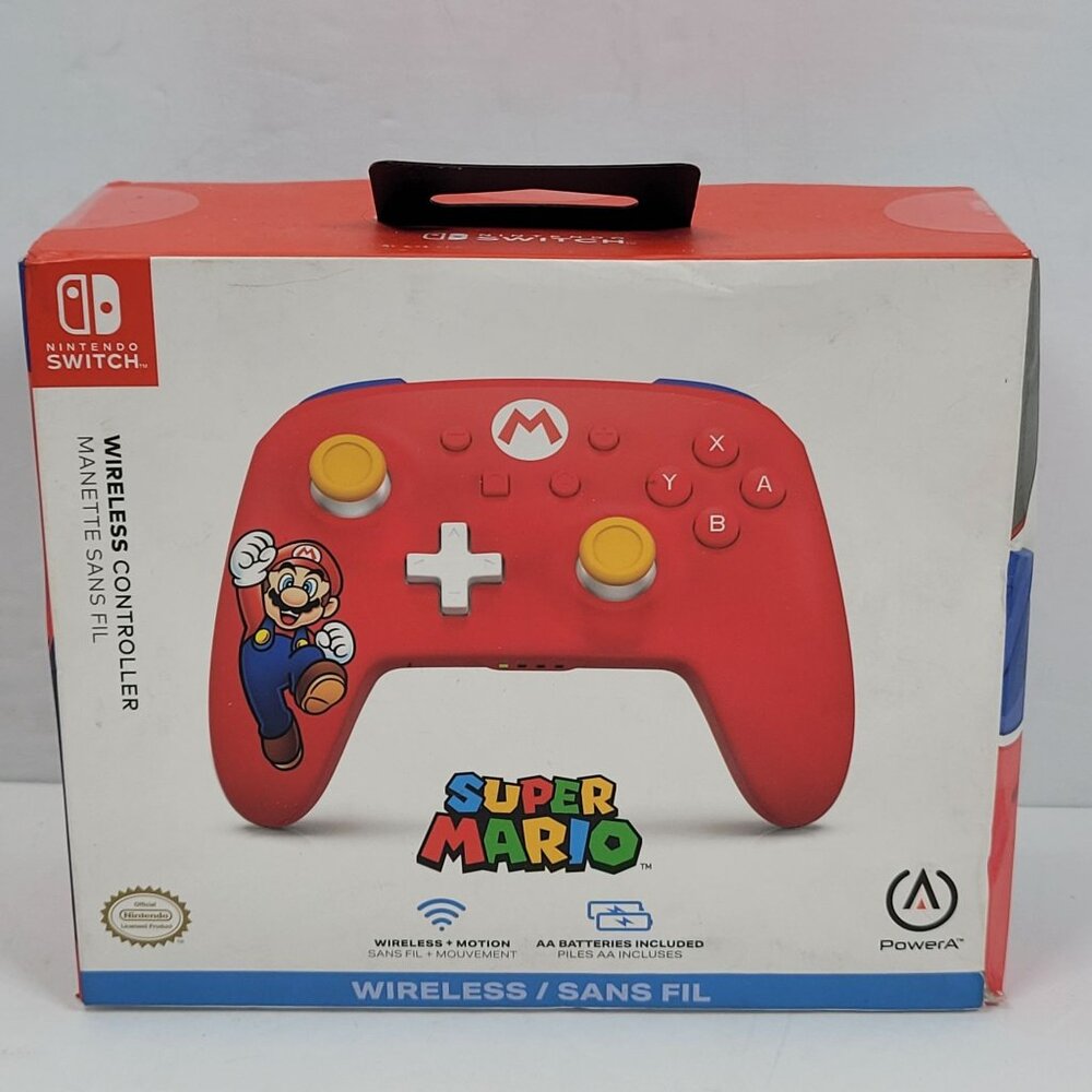 Nintendo Switch Wireless Controller Mario Red By PowerA NEW